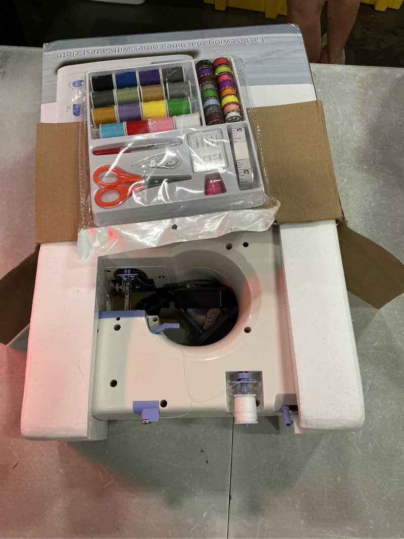 Condition photo showing Good Condition for ninonly sewing machine for beginners, electric sewing machine with 16 stitches, foot pedal and accessories kit for home diy sew projects, purple