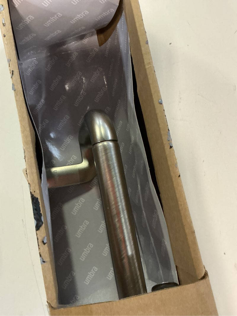 Condition photo showing Good Condition for umbra twilight curtain rod set – wrap around design ideal for blackout or room darkening panels, 30 to 84 inches, nickel nickel 30" to 84"