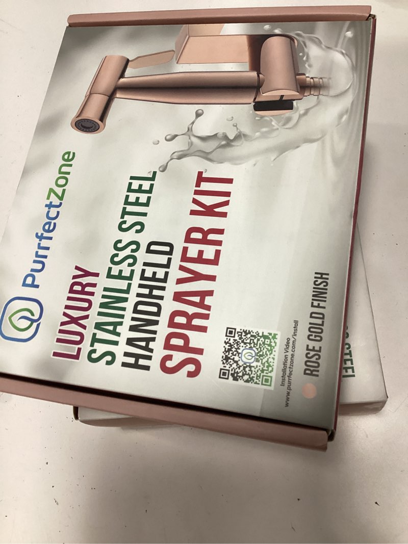 Condition photo showing New/Like New for purrfectzone bidet sprayer for toilet, bidet sprayer for feminine wash, premium stainless steel jet spray for toilet, wall-mounted or toilet tank mounted - rose gold 1 rose gold