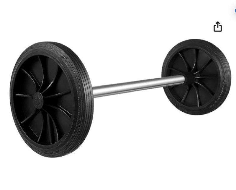 1 set trash can wheels garbage bin wheels with hollow shaft replacement wastebasket pulley wheel garbage can accessories 18.8" l x 7" h