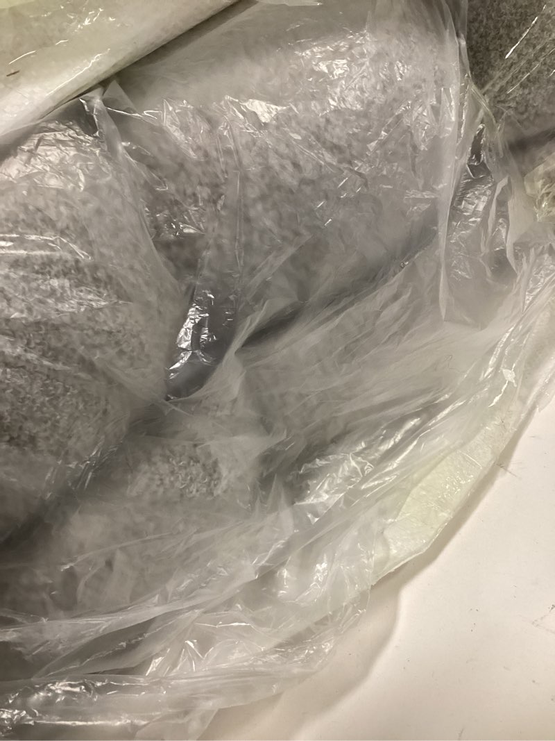 Condition photo showing Good Condition for Upholstered Headboard Queen Bed Wall Mounted Headboard Pillow Teddy Fleece Resting Support Bolster Cushion for Sitting in Bed, Snowball Foldable Backrest for Bedroom Daybed, Light Grey 63x24x8 Inch Light Grey Queen(63x24x8in)