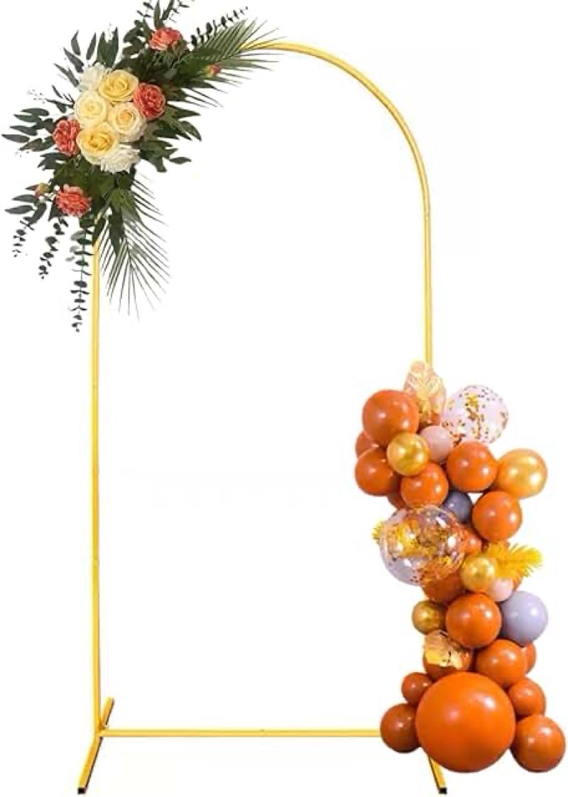 Arch Backdrop Stand, Gold Metal Balloon Arch Stand (unknown size) 