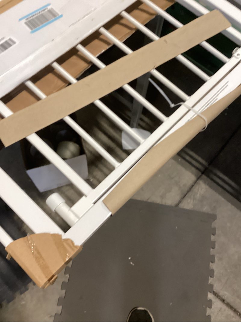 Condition photo showing New/Like New for Summer Infant Extra Tall & Wide Safety Pet and Baby Gate, 29.5"-53" Wide, 38" Tall, Pressure or Hardware Mounted, Install on Wall or Banister in Doorway or Stairway, Auto Close Walk-Thru Door - White White Gate