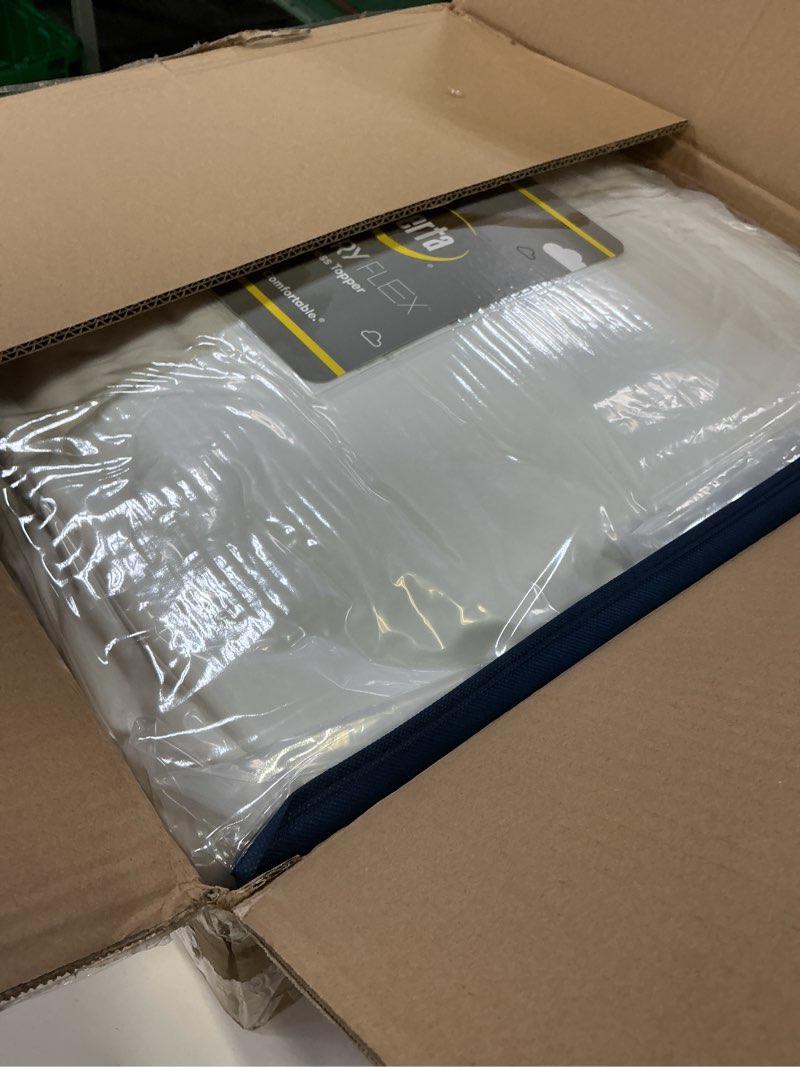 Condition photo showing New/Like New for serta memory flex soft full mattress topper, 2" pillow top mattress pad, cushioning stain resistant mattress protector with 15" pocket for secure fit, machine washable, white white full