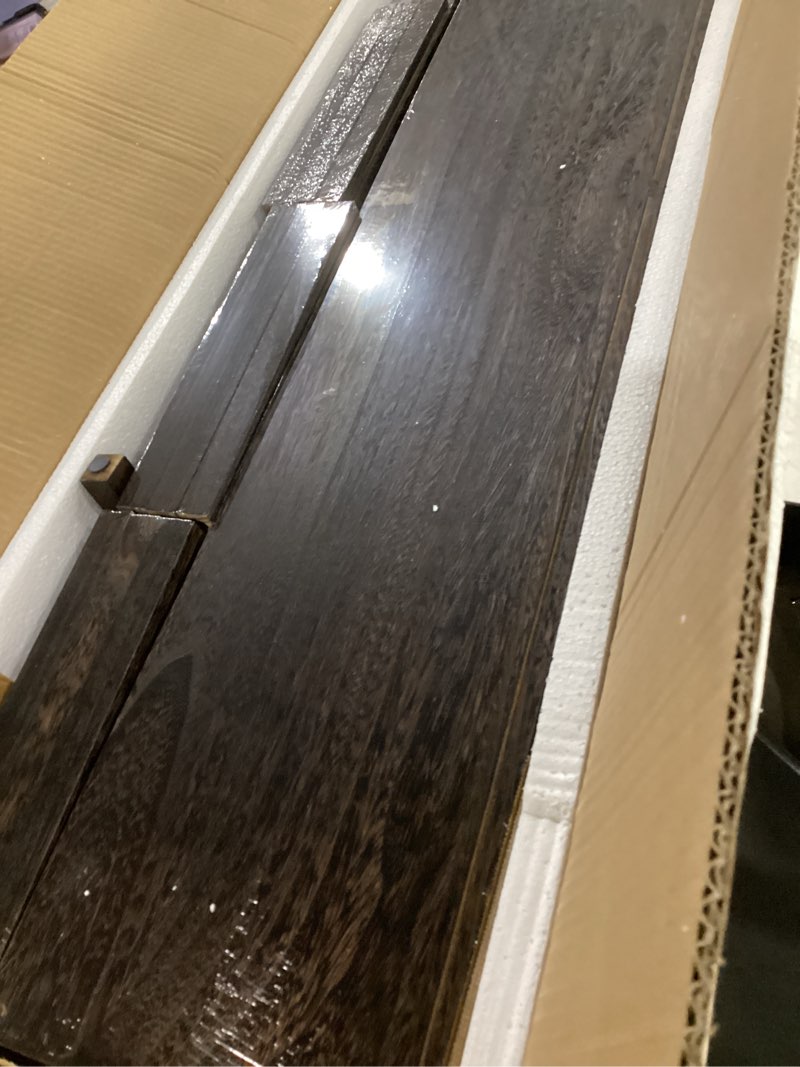 Condition photo showing New/Like New for tvu 6-tier wood book shelf, 47" wide large bookcase and bookshelf, 76" tall bookcase with storage, freestanding wood display book shelves for living room, home office, walnut walnut 2×6