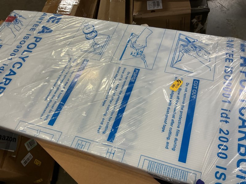 Condition photo showing Good Condition for dgsl 6 pcs polycarbonate greenhouse panels, 4' x 2' x 0.16'' twin-wall panels, polycarbonate sheet for all weather outdoor garden and greenhouse covering 4'h x 2'w x 0.16''t 6