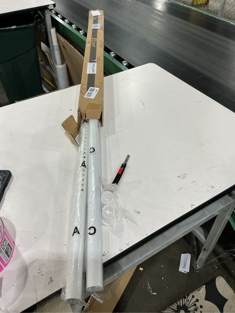 Condition photo showing item condition for tension curtain rod by ezfurni,42-123 inches,heavy duty tension rods for windows, no drilling adjustable curtain rod for patio, hold up blackout curtains and non slip, white white 42-123 inch 1set