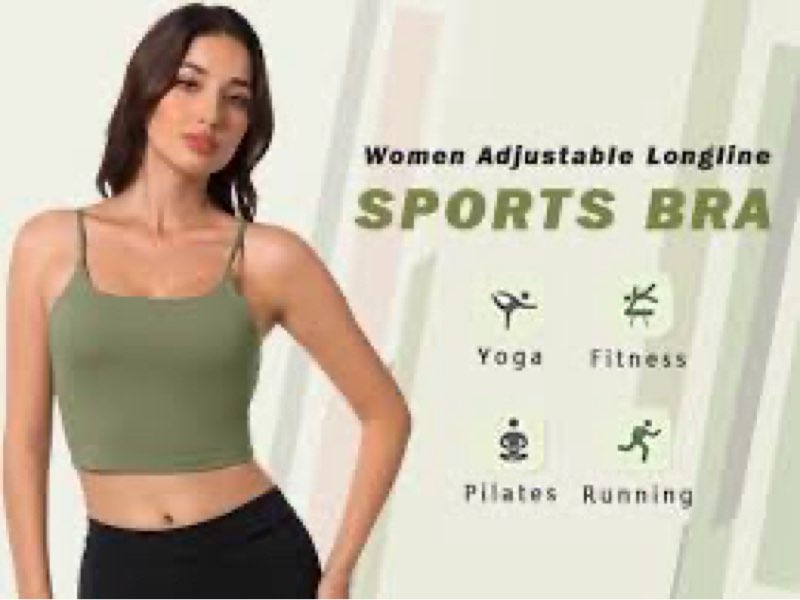 OVESPORT Longline Sports Bras for Women Workout Tank Tops with Built in Bra & Adjustable Straps for Yoga Gym Fitnesss Pink Medium
