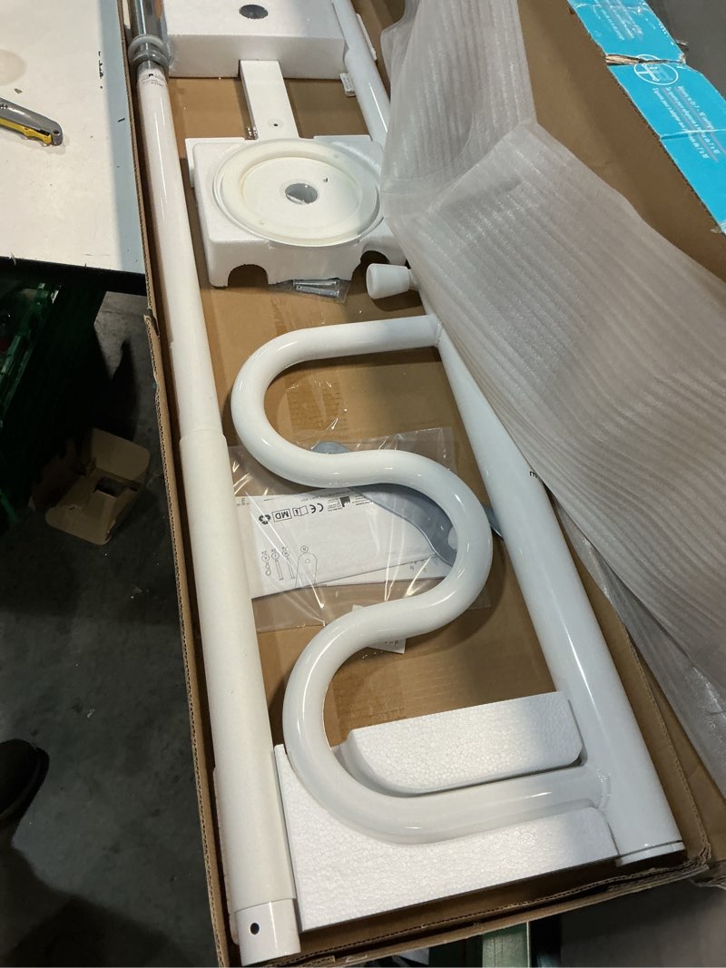 Condition photo showing New/Like New for Stander Wonder Pole, Security-Pole and Curve Grab Bar, Tension Mounted Floor to Ceiling Transfer-Pole for Seniors, Elderly Adults, Bathroom Safety Assist and Stability Rail, White Iceberg White