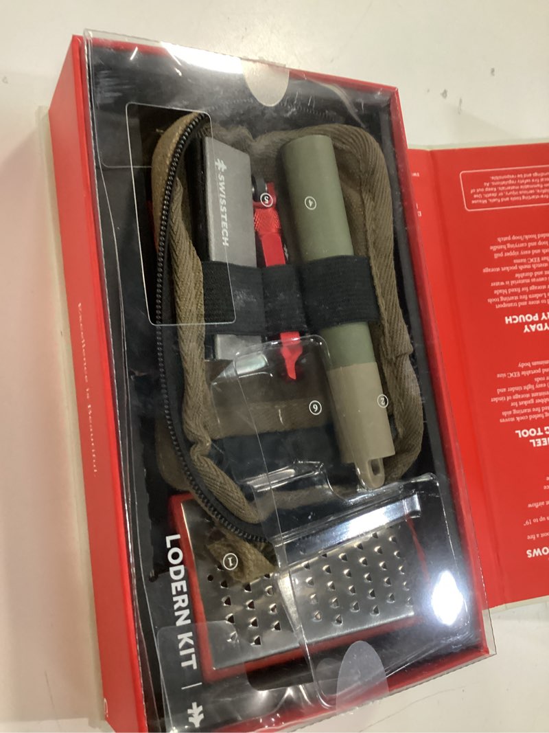 Condition photo showing Good Condition for swiss tech fixed blade kit, 6 piece, campfire, camping essentials set