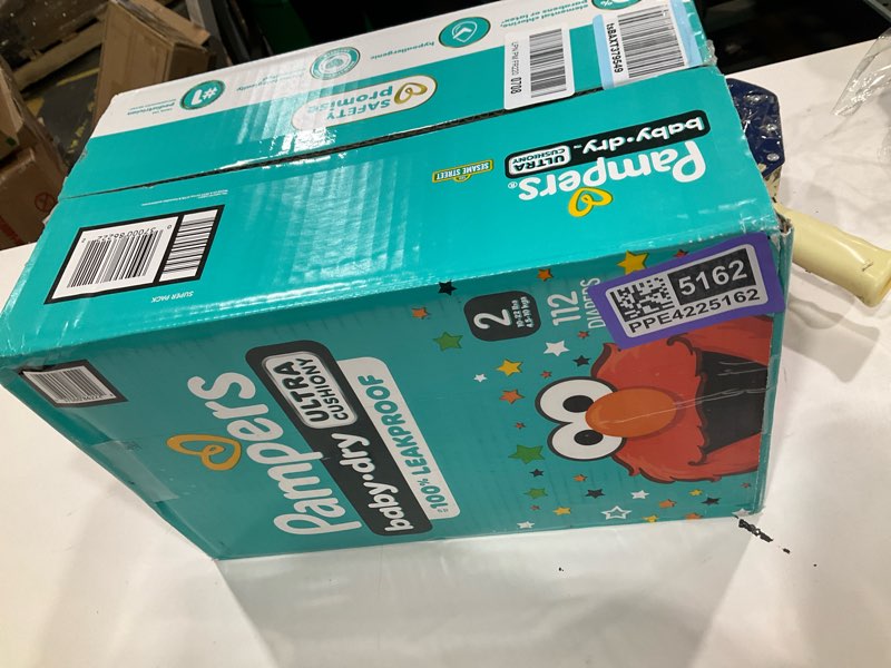 Condition photo showing Good Condition for Pampers Diapers - Baby Dry - Size 2, 112 Count, Absorbent Disposable Infant Diaper (Packaging May Vary) Size 2 112
