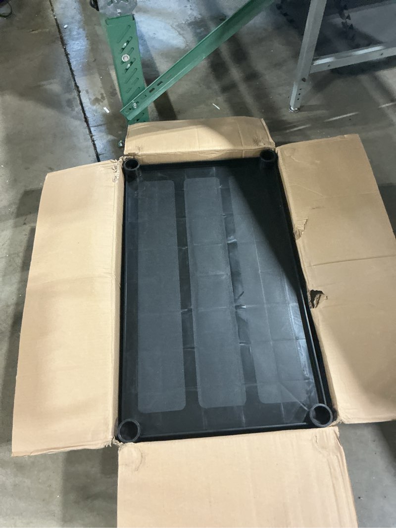 Condition photo showing Good Condition for abacad plastic commercial cart large size, restaurant cart with wheels lockable, heavy duty utility service cart for foodservice, commercial,office, warehouse, black, 40.15x 19.29x 38.97 inches.