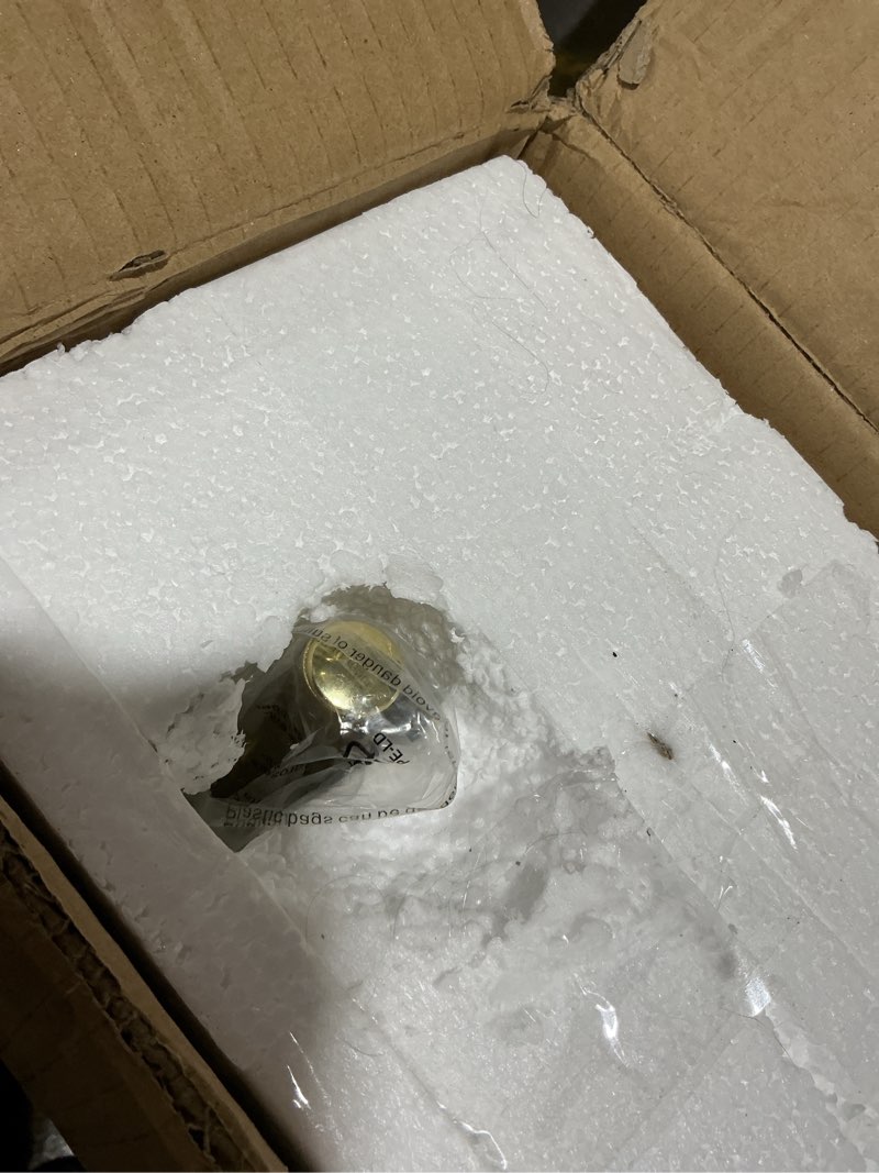Condition photo showing As Is for globe modern sputnik chandeliers for dining room chandelier, 7-light dining room light fixture over table, mid century linear chandelier gold and milk white bubble, 43.3 inch (bulbs not included) gold (with white lampshade) 43.3 inch, 7-light