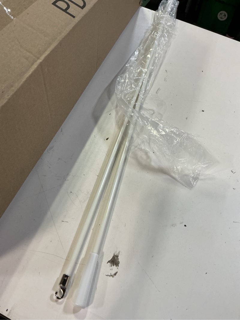 Condition photo showing Good Condition for bokon 2 pieces white fiberglass blind wand vertical blinds stick replacement with hook and handle for window opener accessory(12 inch) fiberglass 12 inch
