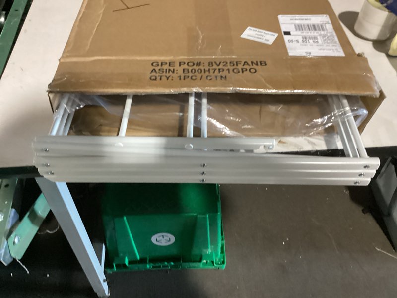 Condition photo showing Good Condition for amazon basics foldable portable laundry rack for air drying clothing, indoor outdoor use - 14.5" d x 29.5" w x 41.8" h, white