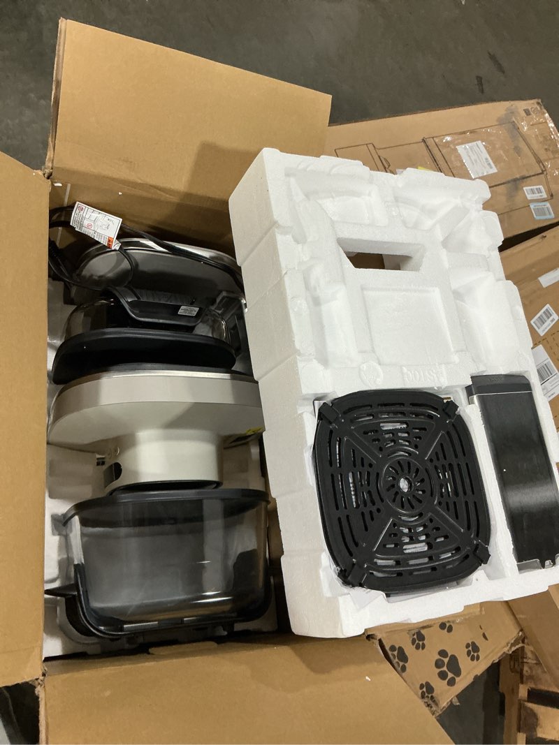 Condition photo showing Good Condition for Ninja Crispi Pro 6-in-1 Glass Air Fryer | 6qt & 2.5qt Glass Containers with Storage Lids | Non-Toxic | Meal Prep, Microwave, Freezer & Dishwasher Safe | Air Fry, Bake & More | Bone | AS101LG