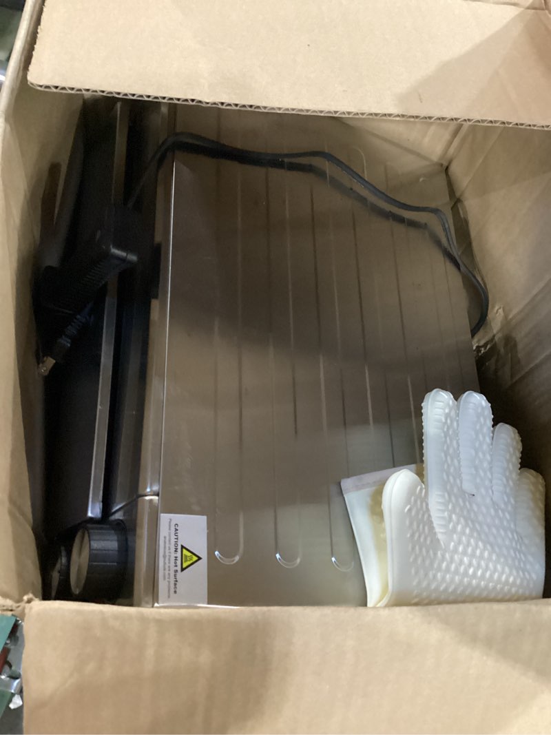 Condition photo showing Good Condition for anatole electric pizza oven indoor air fryer 12" 1800w stainless steel countertop pizza maker convection cooker time temperature adjustable with removable crumb tray etl certified