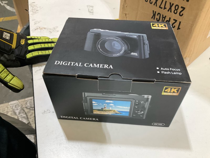 Condition photo showing Good Condition for 4k digital camera for photography autofocus, 2024 latest 48mp vlogging camera for youtube with sd card, 2 batteries, 3" 180°flip screen compact travel camera for teens with 16x zoom, anti-shake,black