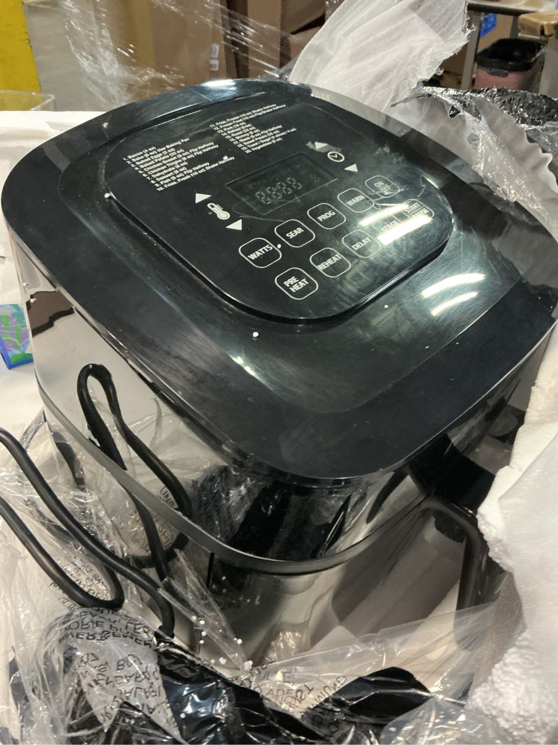 Condition photo showing As Is for nuwave 6-quart brio healthy digital air fryer with one-touch digital controls, 6 preset menu functions & removable divider insert (renewed)