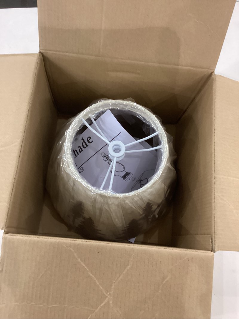 Small Animal Lamp Shades Set of 2 Bell-5"Top× 9" Bottom× 6.4" High (Clip-on/Spider Adapter) Bear Lam