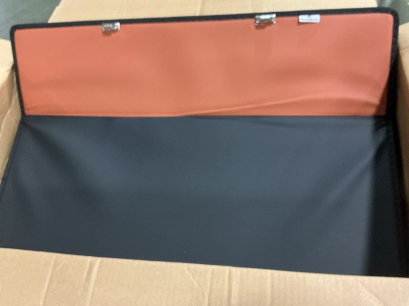 Noaman Leather Trunk Organizer for SUV - Large Car Trunk Storage Organizer with Lid and 2 Removable 