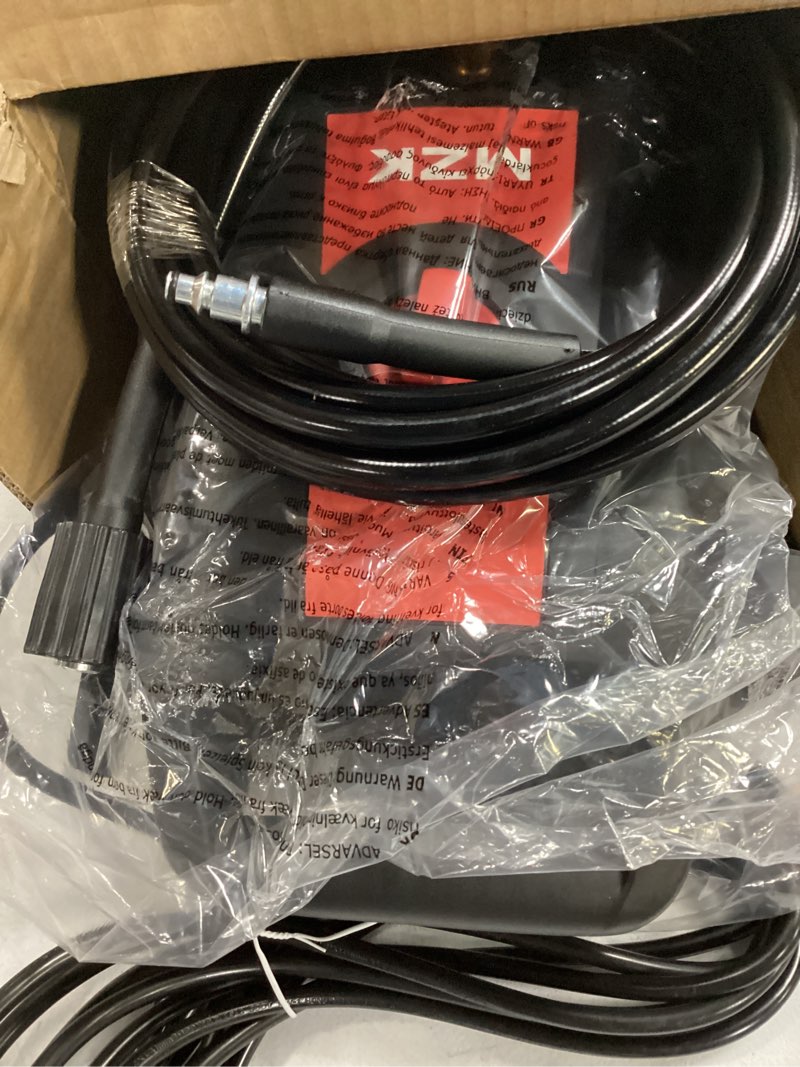 Condition photo showing Good Condition for mzk 2026 new lightweight pressure washer, portable one-button start with 4 adjustable nozzle & foam cannon, powerful cleaning machine for cars, patios, fences & driveways(red)