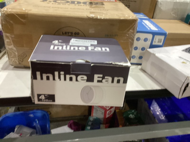 Condition photo showing New/Like New for ONVEAN 4 Inch Inline Duct Fan with Speed Controller, Upgraded Inline Fans High-Efficiency Exhaust Duct Fan, Low Noise HVAC Ventilation in Basement Bathroom Workshop Attic Grow Tent ZFP124A Inline Fan 01 Black