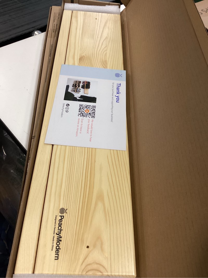 Condition photo showing Good Condition for Wall Mounted Shoe Rack - A wooden, modern, slim, and small shoe storage solution for shoes and boots in narrow spaces, entryways, or hallways. (30-in-wide, Pack of 2) 30-in-wide (Pack of 2)