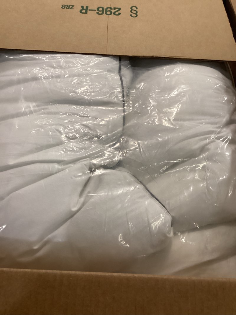 Condition photo showing As Is for BPC Goose Feather Down Pillows King Size, 100% Organic Cotton Cover - Luxury 3-Chamber Design for Medium Firm Support & Cloud-Like Comfort, Set of 2 Bed Pillows for Sleeping, 20x36 Inches King (Pack of 2) White