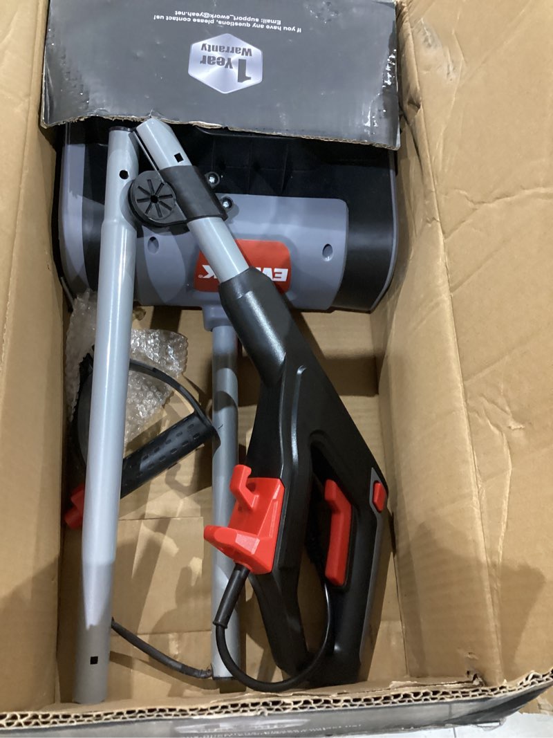 Condition photo showing Good Condition for EWORK Corded Snow Shovel 11-Inch 1200W 10A Powerful Electric Snow Shovels, 6-Inch Clearing Depth, 23-Foot Max Throw Distance, Power Snow Blower for Driveway, Steps, Sidewalk, Porch