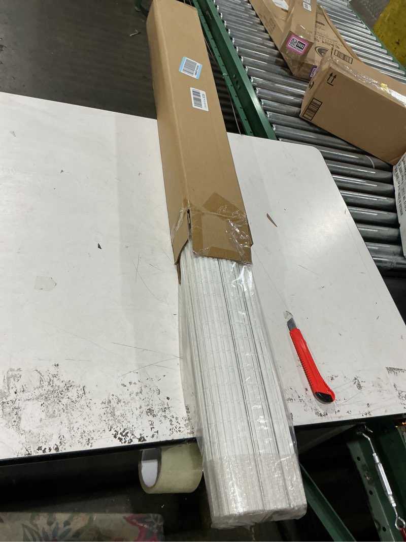 Condition photo showing New/Like New for lazblinds cordless bamboo roman shades, privacy blinds for interior windows, room darkening roll up bamboo blinds for home & patio, 30.5" w x 48" h, alpine ivory alpine ivory 30.5" w x 48" h