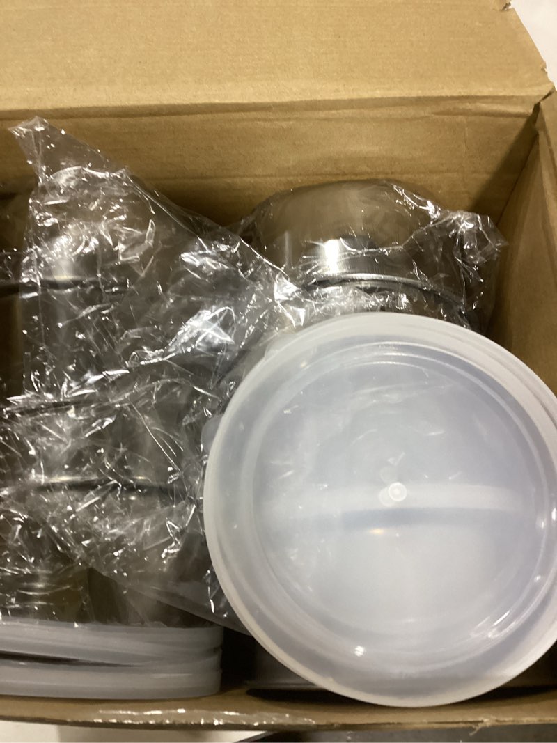 Condition photo showing New/Like New for 16Pack 9 oz Stainless Steel Container Stainless Steel Snack Containers with Lids Metal Food Storage Containers Leak Proof Metal Lunch Box