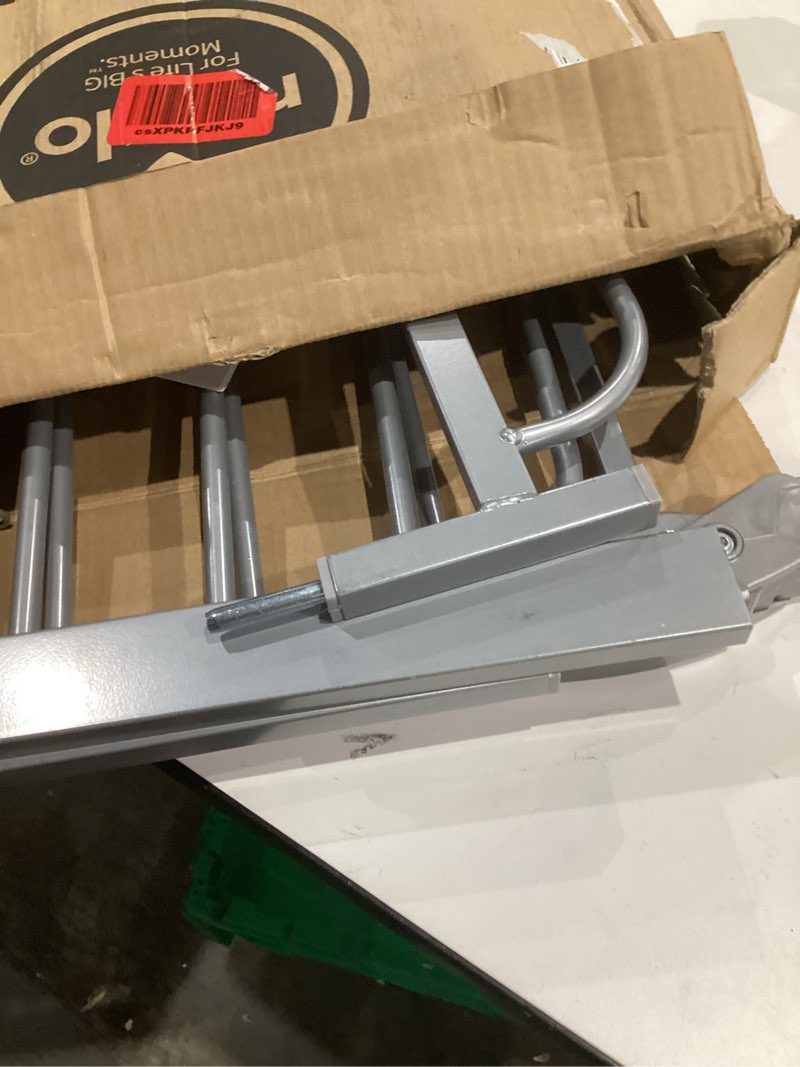 Condition photo showing As Is for Regalo Easy Step 49-Inch Extra Wide Baby Gate, Includes 4-Inch and 12-Inch Extension Kit, 4 Pack of Pressure Mount Kit and 4 Pack of Wall Mount Kit, Platinum Platinum 29-49"W x 30"H