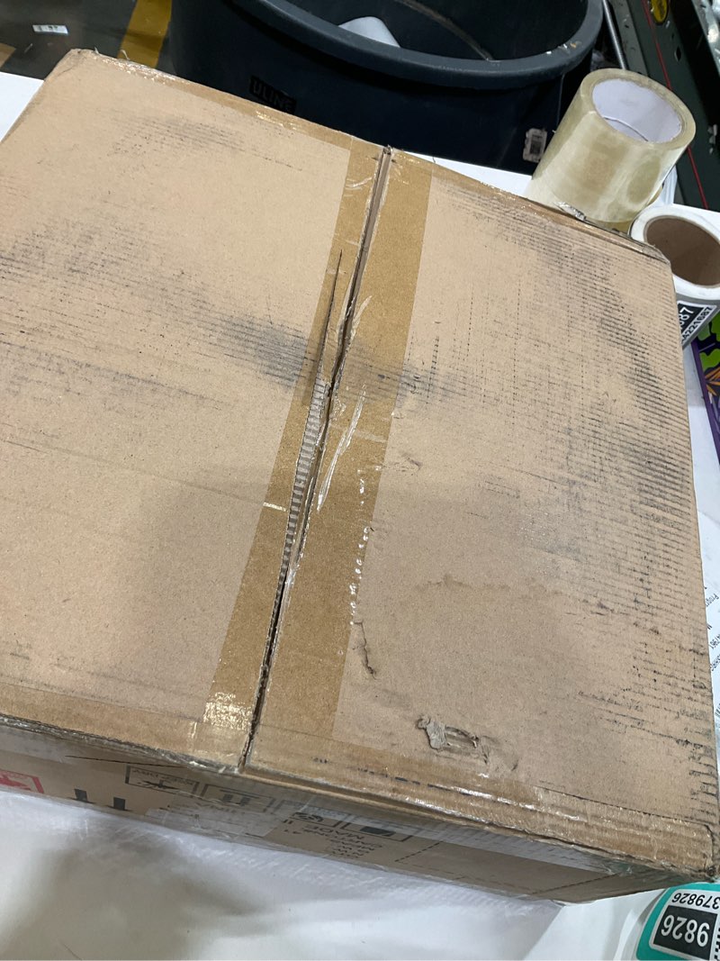 Condition photo showing Good Condition for DLLT LED Ceiling Fan with Light: 16" Modern Low Profile Flush Mount Fandelier with App & Remote Control - Dimmable White Bladeless Fan Light Fixture for Bedroom Kids Room Living Room White 16 Inch