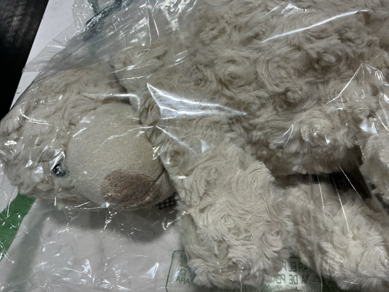 MR ViviCare 16" White Teddy Bear with Scarf Stuffed Animals for Boys and Girls,Soft and Adorable Stu