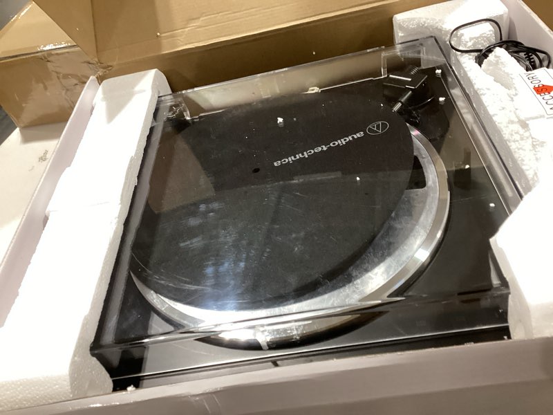 Condition photo showing As Is for Audio-Technica AT-LP60XBT-BK Fully Automatic Wireless Belt-Drive Turntable (Black) (ATLP60XBTBK) Black Standalone Turntable