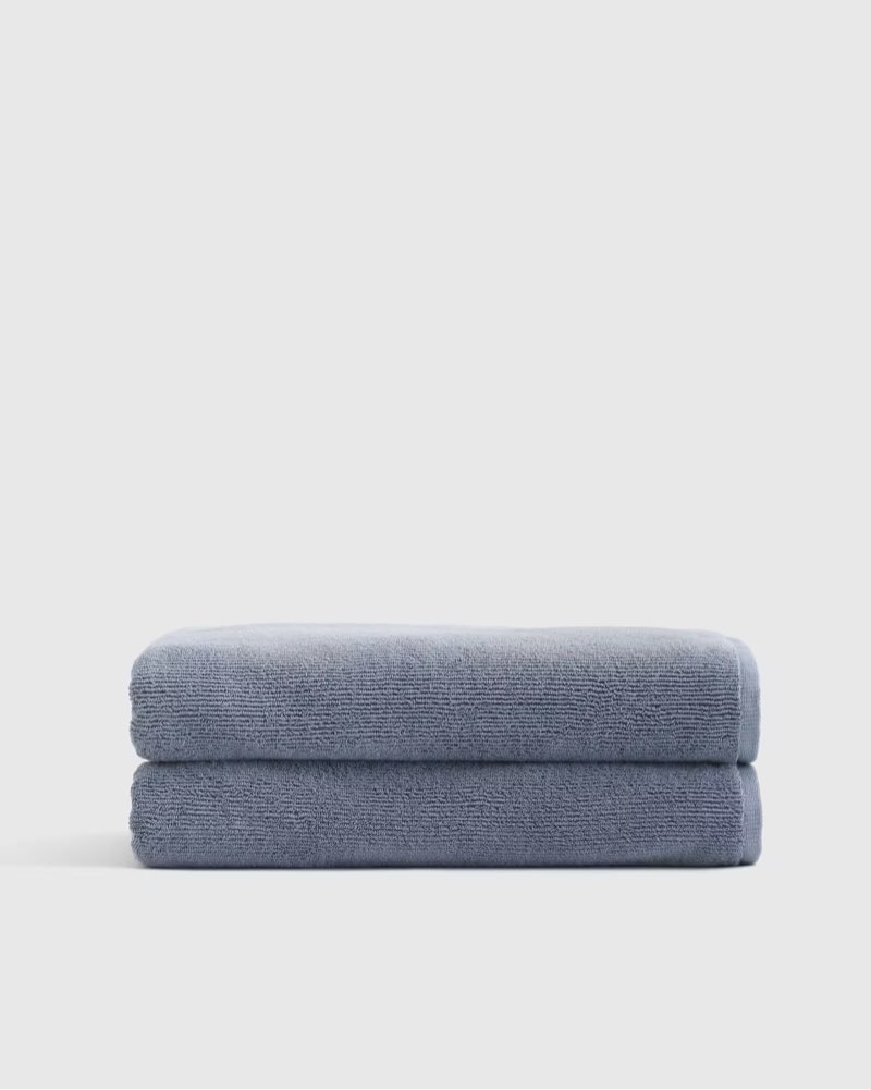 quince turkish ribbed quick dry bath sheet (set color mineral
