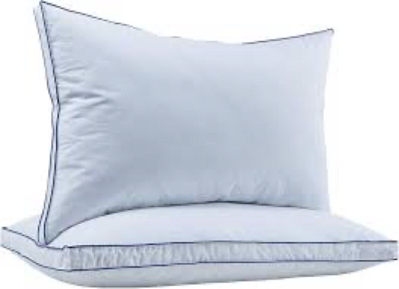 puredown® Goose Feather Down Pillows King Size Set of 2, Soft Fluffy Luxury Hotel Collection Pillow, 100% Cotton Cover, Medium Firm Bed Pillow for Back, Stomach or Side Sleeper.