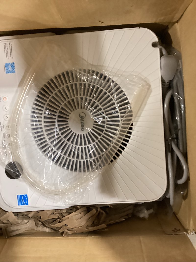 Condition photo showing Good Condition for Midea Cube 50 Pint Dehumidifier for Basement and Rooms at Home for up to 4,500 Sq. Ft., Built-in Pump, Drain Hose Included, Smart Control, Works with Alexa (White), ENERGY STAR Most Efficient 2022 4,500 Sq. Ft. with Pump