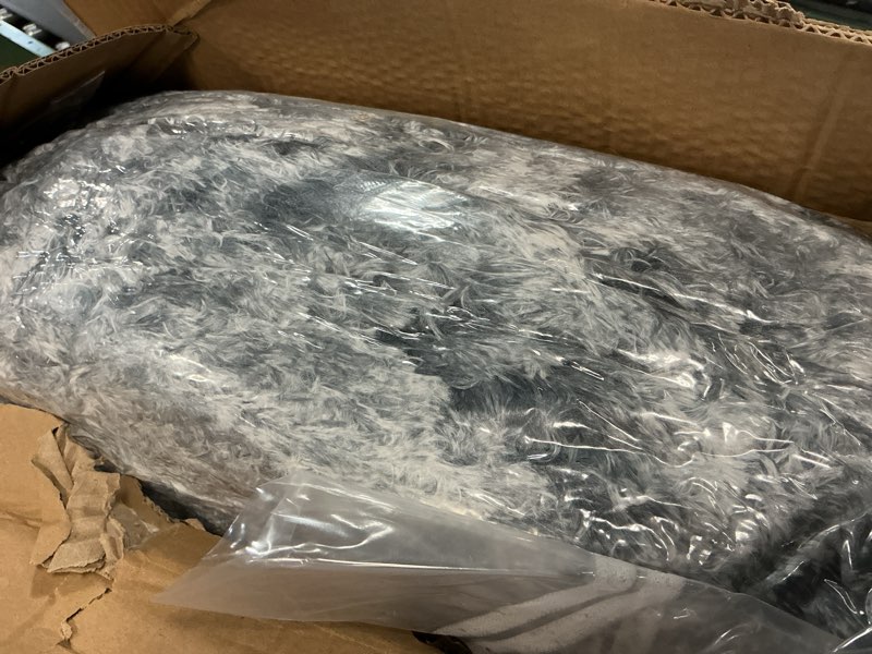 Condition photo showing Good Condition for Bedfolks Calming Donut Dog Bed for Extra Large Dogs, 45 Inch Round Plush Bed with Non-Slip Bottom (Dark Grey, Extra Large) 45.0"L x 45.0"W x 10.0"Th Dark Grey