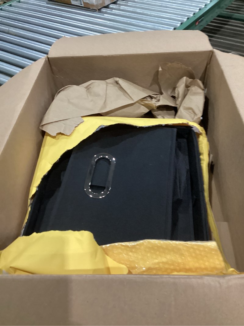 Condition photo showing Good Condition for Household Essentials Fabric Storage Boxes with Lids and Handles, Black Black 2 Count