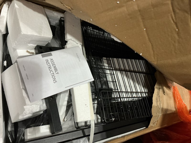 Condition photo showing Good Condition for ( similar color black)King Bed Frame with LED Headboard, Upholstered Bed with 4 Storage Drawers and USB Ports,No Box Spring Needed, Easy Assembly (black 022) king 