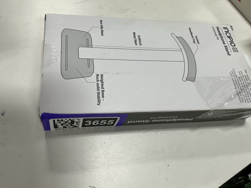 Condition photo showing Good Condition for headphone stand for desk - headset stand with aluminum hanger and plastic headrest, headphone holder for airpods max, sony, bose, beats and more (black)