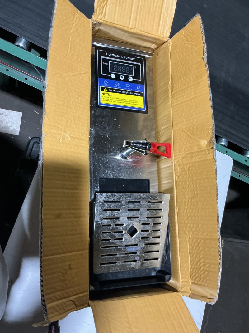 Condition photo showing As Is for Hot Water Dispenser Commercial Water Boiler Electric Warmer Hot Water Machine Stainless Steel 30L(8GAL)/Hour Step-heating Temperature Control 86-212°F for Boba Tea Coffee Office Restaurant 1600W