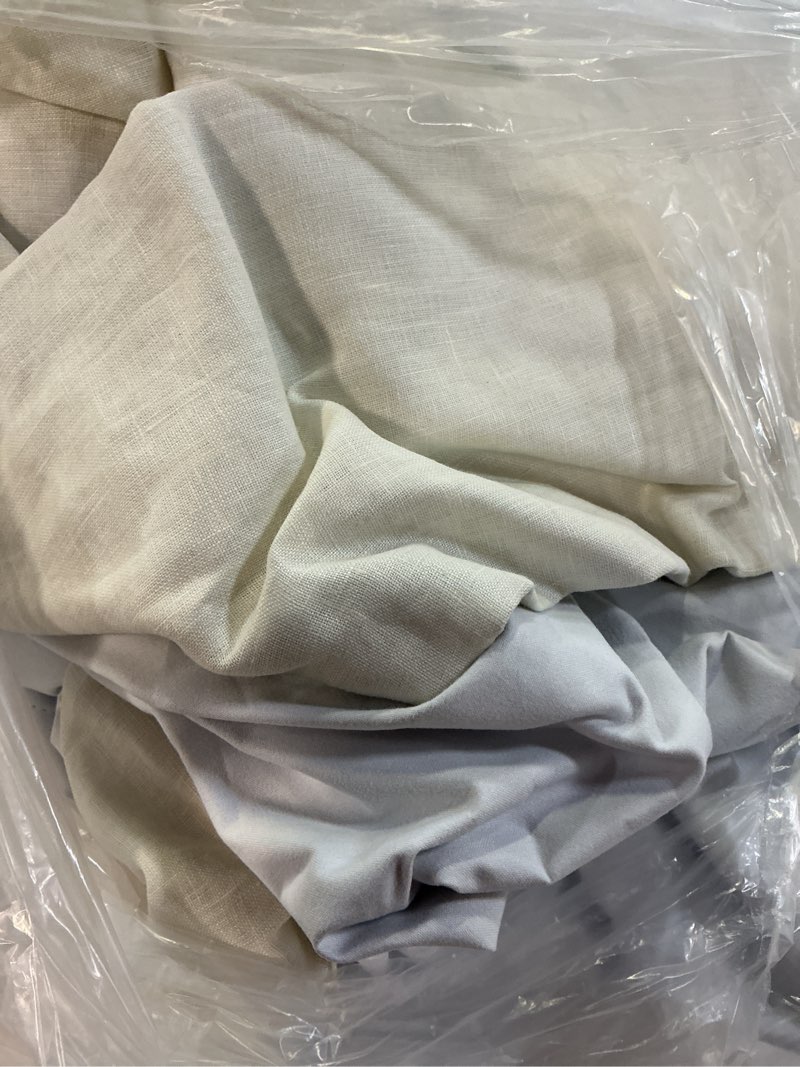 Condition photo showing Good Condition for european linen true blackout curtain - single panel, 48x84, ivory