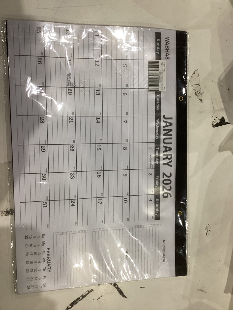 Condition photo showing New/Like New for Desk Calendar 2026,January 2026 to June 2027,2026 Desk Calendar with to-do list,Calendar 2026-2027-18 Months,2026 Calendar 17" x 12" for Home or Office.