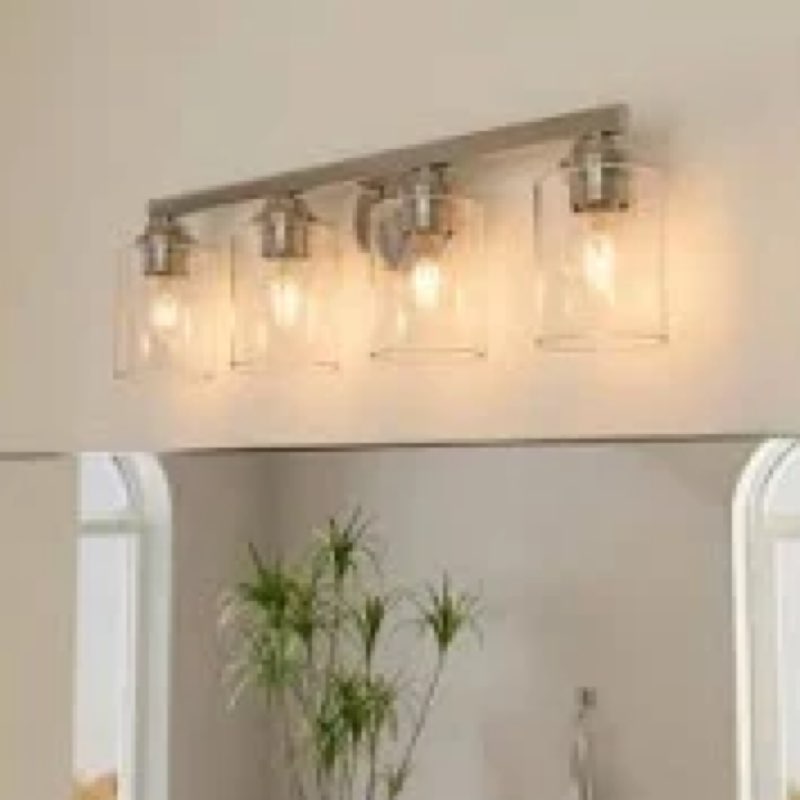 allen + roth 5134307 emeryson 4-light vanity light brushed nickel finish