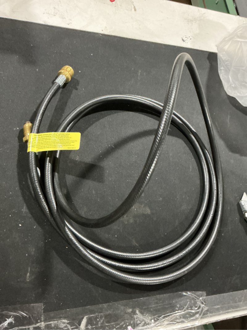 Condition photo showing As Is for 5FT High Pressure Propane Regulator Hose, 0~20PSI Adjustable Propane Tank Regulator, QCC1 & 3/8” Female, Fit for Turkey Fryer?Fish Fryer?Propane Burner?Fire Pit, Forge, and More