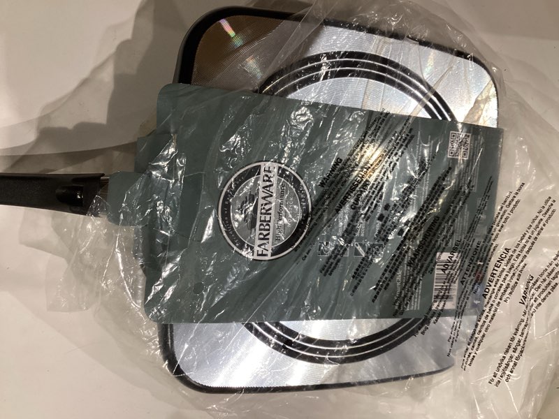 Condition photo showing New/Like New for farberware - 21745 farberware high performance nonstick griddle pan/flat grill, 11 inch, black griddle (11")