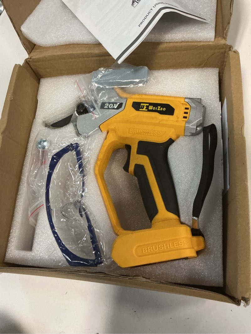 Condition photo showing Good Condition for electric pruning shears cordless compatible with dewalt 20v battery,2 inch brushless tree trimmer,garden pruners tool with lcd display & sk5 blades(tool only,no battery)001